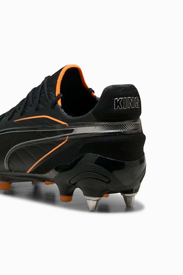 KING ULTIMATE MxSG Football Boots Unisex, PUMA Black-Heat Fire-PUMA Silver, extralarge-GBR