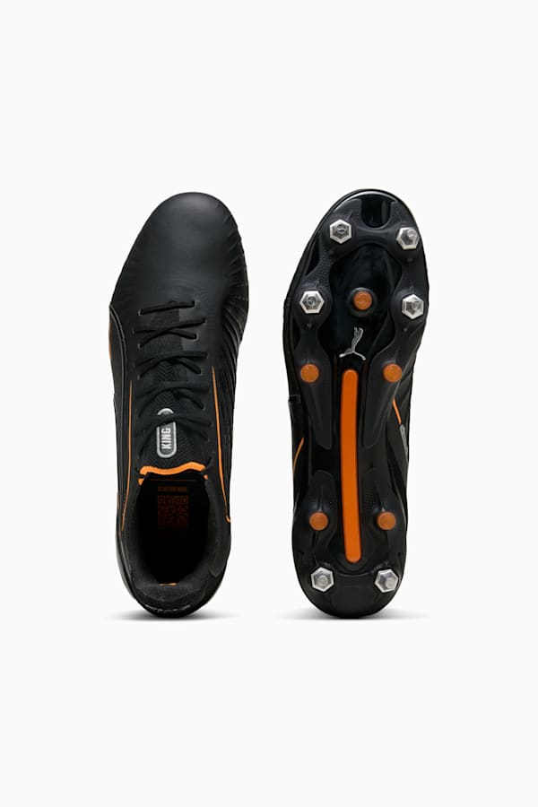 KING ULTIMATE MxSG Football Boots Unisex, PUMA Black-Heat Fire-PUMA Silver, extralarge-GBR