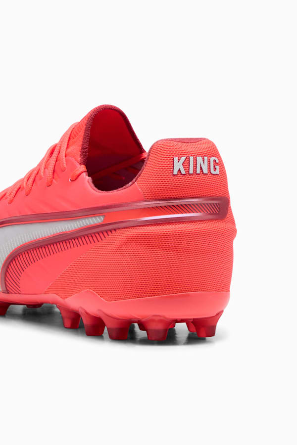KING ULTIMATE MG Football Boots Unisex, Glowing Red-PUMA White-Red Fire, extralarge