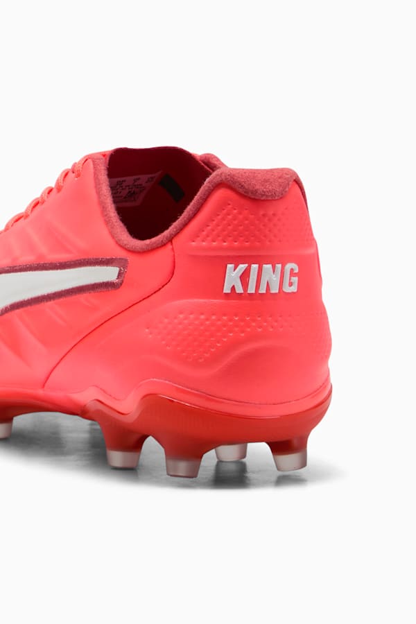 KING PRO FG/AG Football Boots Women, Glowing Red-PUMA White-Red Fire, extralarge