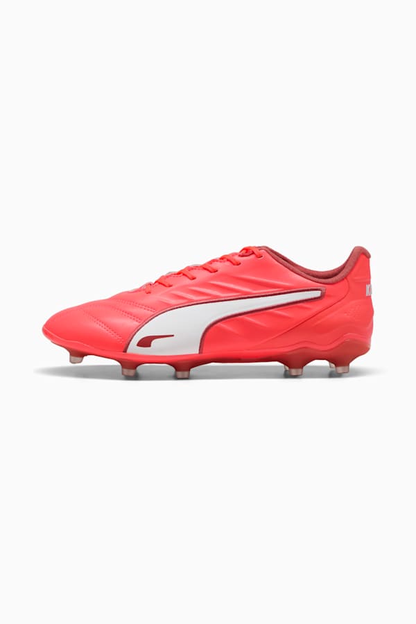 KING PRO FG/AG Football Boots Women, Glowing Red-PUMA White-Red Fire, extralarge