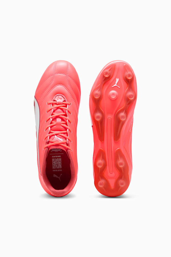 KING PRO FG/AG Football Boots Women, Glowing Red-PUMA White-Red Fire, extralarge
