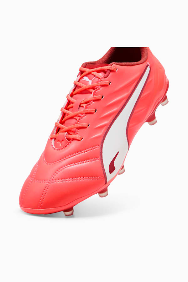 KING PRO FG/AG Football Boots Women, Glowing Red-PUMA White-Red Fire, extralarge