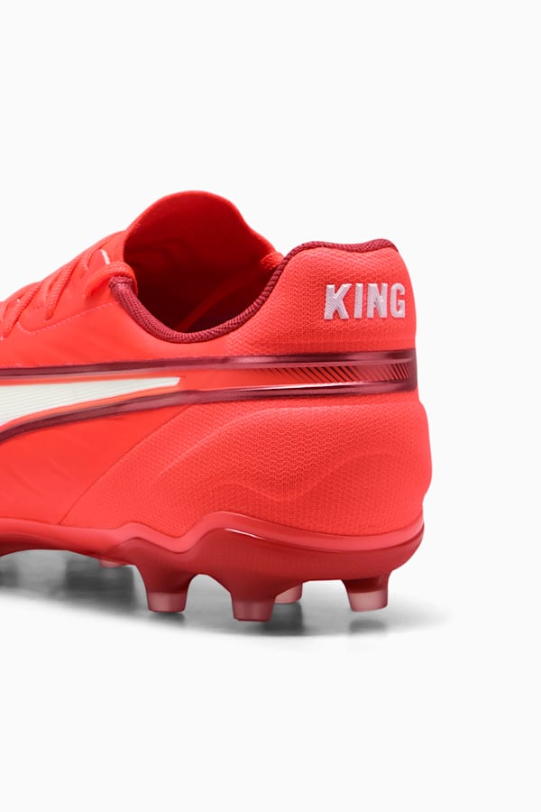 KING MATCH FG/AG Football Boots Unisex, Glowing Red-PUMA White-Red Fire, extralarge