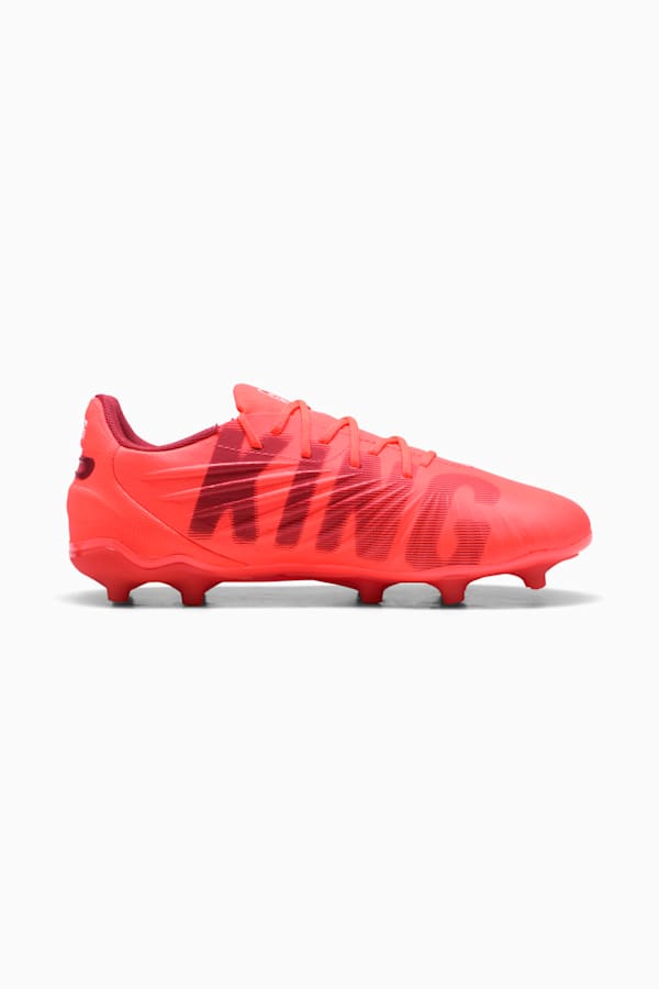 KING MATCH FG/AG Football Boots Youth, Glowing Red-PUMA White-Red Fire, extralarge