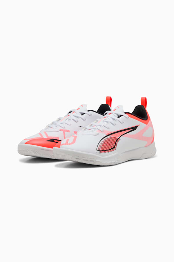 ULTRA 5 PLAY IT Futsal Boots Youth, PUMA White-PUMA Black-Glowing Red, extralarge-GBR