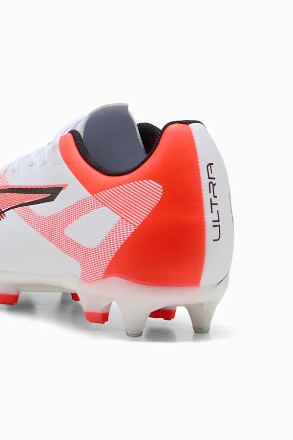 ULTRA 5 PLAY MxSG Football Boots Unisex, PUMA White-PUMA Black-Glowing Red, extralarge-GBR