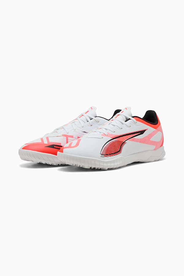 ULTRA 5 PLAY TT Football Boots Unisex, PUMA White-PUMA Black-Glowing Red, extralarge-GBR