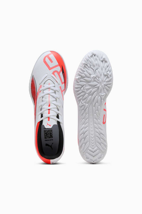 ULTRA 5 PLAY TT Football Boots Unisex, PUMA White-PUMA Black-Glowing Red, extralarge-GBR