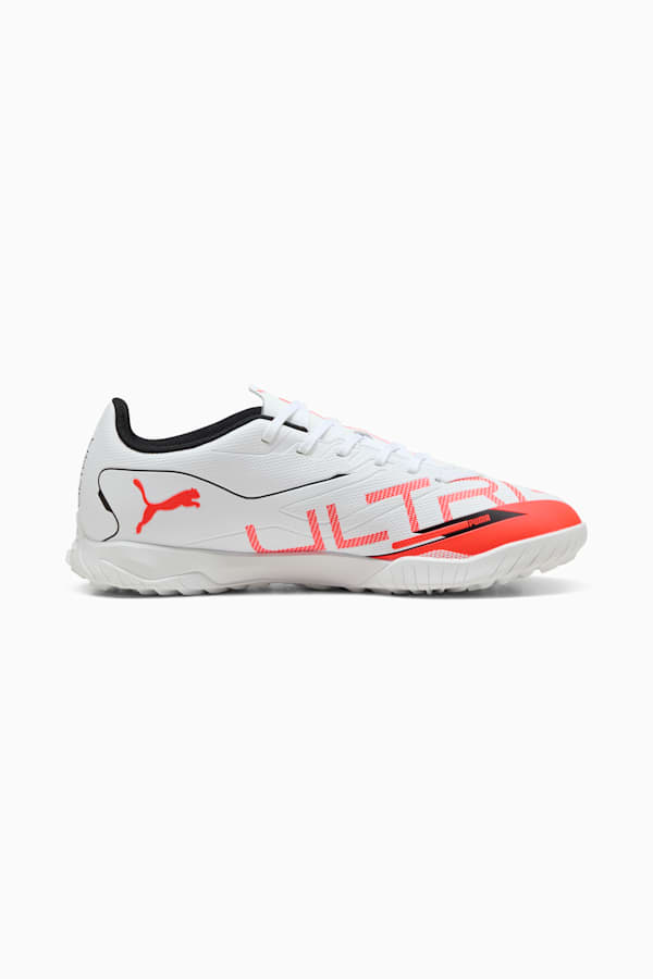 ULTRA 5 PLAY TT Football Boots Unisex, PUMA White-PUMA Black-Glowing Red, extralarge-GBR