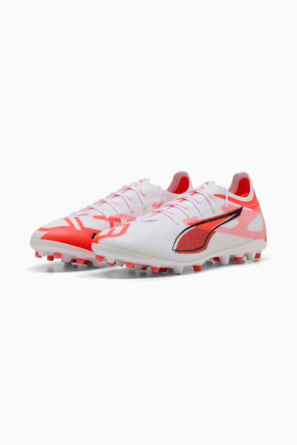 ULTRA 5 PRO MG Football Boots Unisex, PUMA White-PUMA Black-Glowing Red, extralarge-GBR