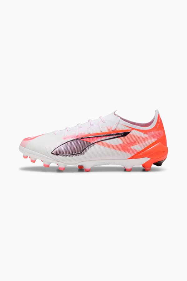 ULTRA 5 ULTIMATE AG Football Boots Unisex, PUMA White-PUMA Black-Glowing Red, extralarge