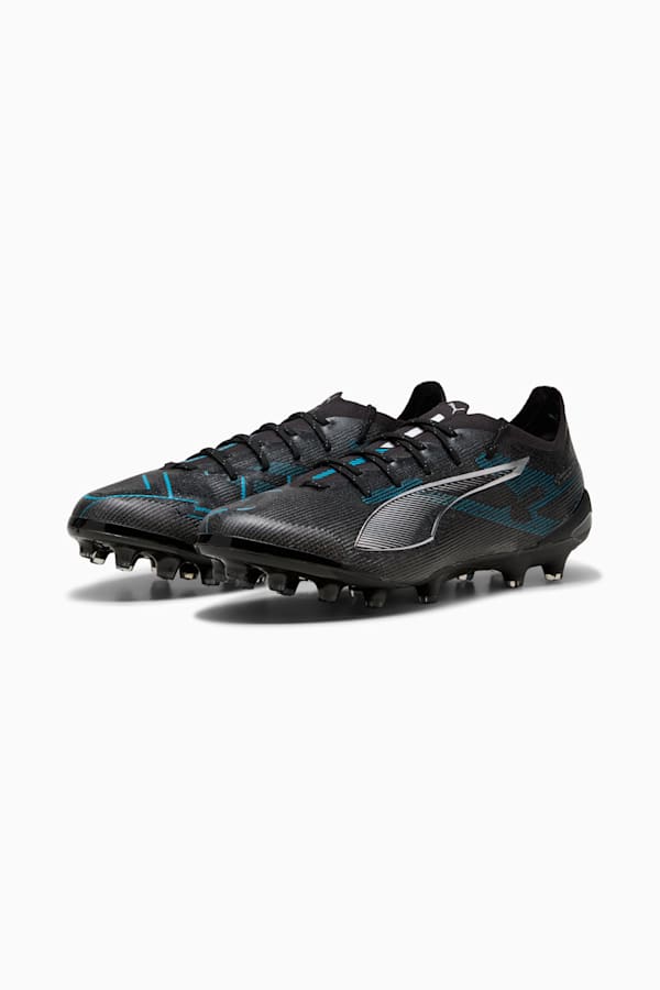 ULTRA 5 ULTIMATE AG Football Boots Unisex, PUMA Black-PUMA Silver-Bright Aqua, extralarge-GBR