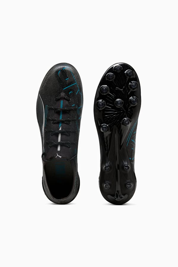ULTRA 5 ULTIMATE AG Football Boots Unisex, PUMA Black-PUMA Silver-Bright Aqua, extralarge-GBR