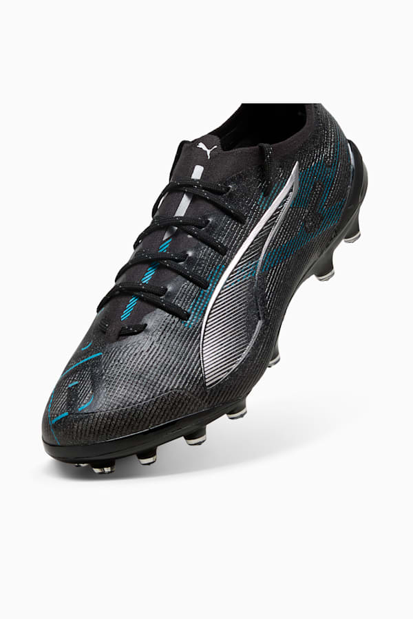 ULTRA 5 ULTIMATE AG Football Boots Unisex, PUMA Black-PUMA Silver-Bright Aqua, extralarge-GBR