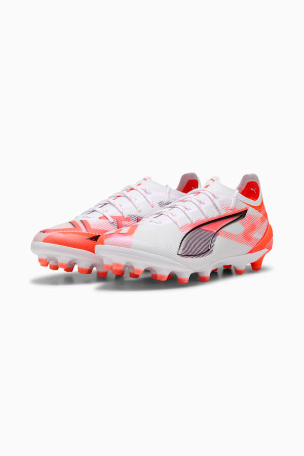 ULTRA 5 ULTIMATE AG Football Boots Women, PUMA White-PUMA Black-Glowing Red, extralarge