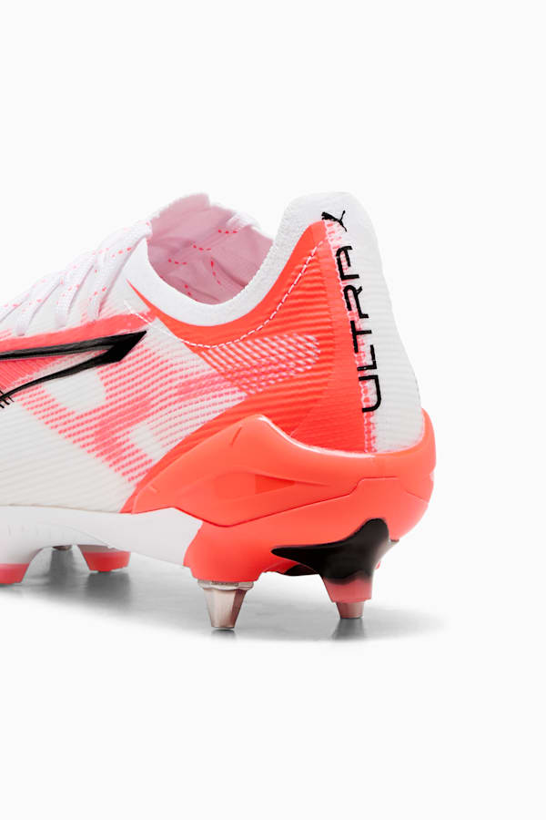 ULTRA 5 ULTIMATE MxSG Football Boots Unisex, PUMA White-PUMA Black-Glowing Red, extralarge