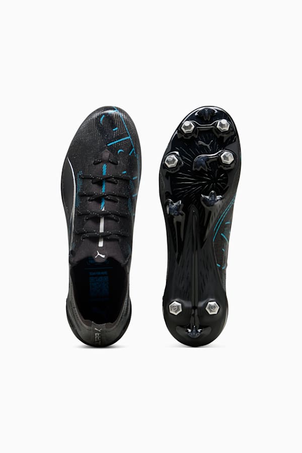ULTRA 5 ULTIMATE MxSG Football Boots Unisex, PUMA Black-PUMA Silver-Bright Aqua, extralarge-GBR