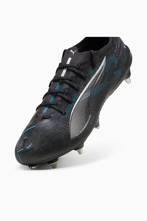 ULTRA 5 ULTIMATE MxSG Football Boots Unisex, PUMA Black-PUMA Silver-Bright Aqua, extralarge-GBR
