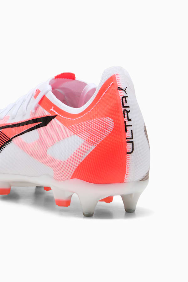 ULTRA 5 MATCH MxSG Football Boots Unisex, PUMA White-PUMA Black-Glowing Red, extralarge