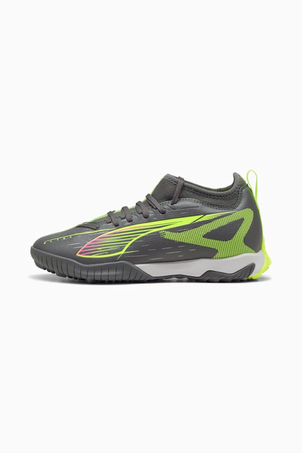 ULTRA 5 MATCH TT Mid Football Boots Youth, Matte Aged Silver-Yellow Alert-Puma Aged Silver, extralarge-GBR