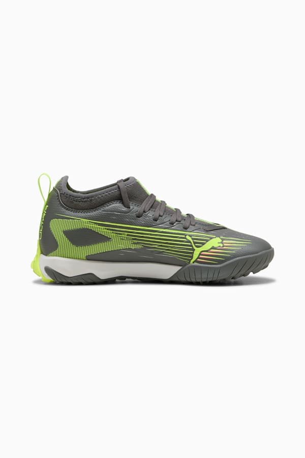 ULTRA 5 MATCH TT Mid Football Boots Youth, Matte Aged Silver-Yellow Alert-Puma Aged Silver, extralarge-GBR