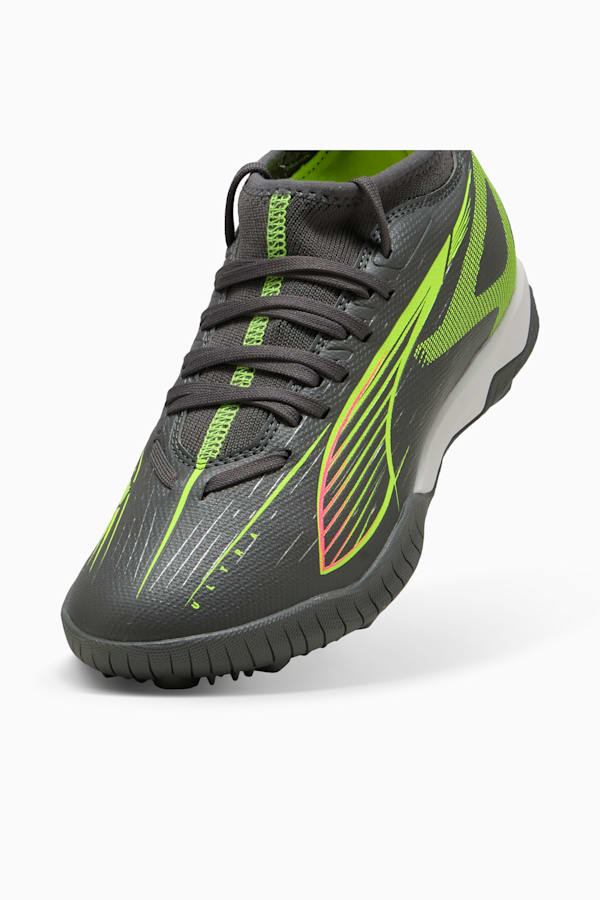 ULTRA 5 MATCH TT Mid Football Boots Youth, Matte Aged Silver-Yellow Alert-Puma Aged Silver, extralarge-GBR