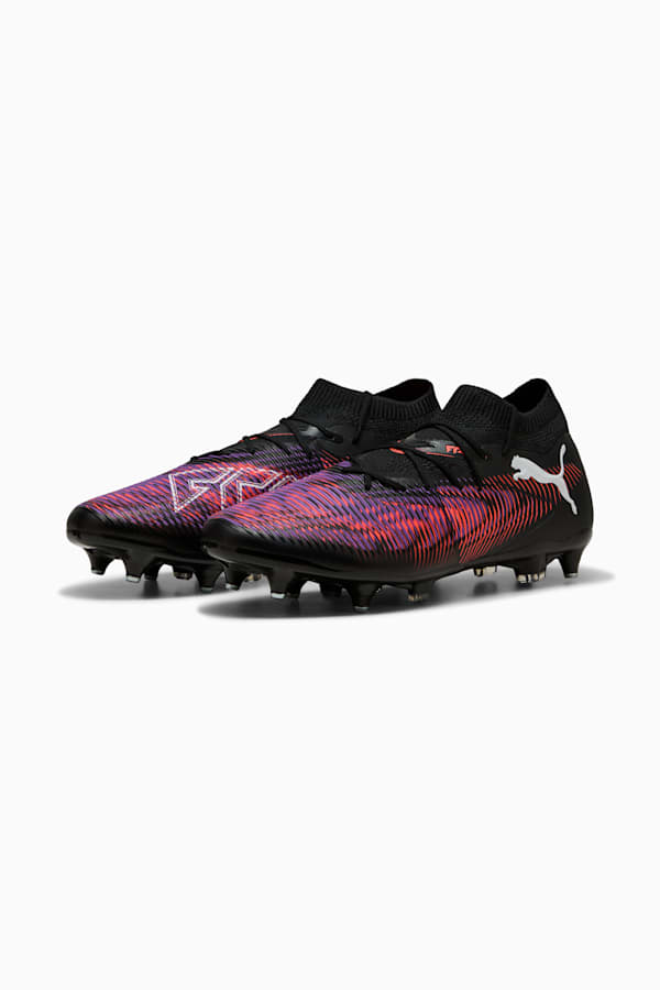 FUTURE 8 MATCH MxSG Football Boots Unisex, PUMA Black-PUMA White-Glowing Red, extralarge