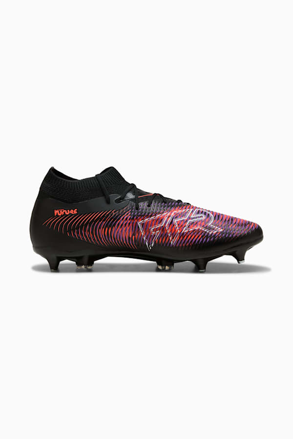 FUTURE 8 MATCH MxSG Football Boots Unisex, PUMA Black-PUMA White-Glowing Red, extralarge