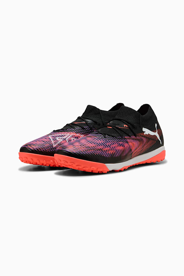 FUTURE 8 MATCH TT Football Boots Unisex, PUMA Black-PUMA White-Glowing Red, extralarge
