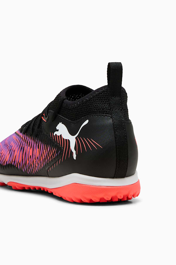 FUTURE 8 MATCH TT Mid Football Boots Youth, PUMA Black-PUMA White-Glowing Red, extralarge