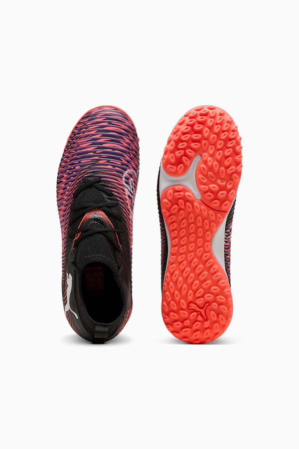 FUTURE 8 MATCH TT Mid Football Boots Youth, PUMA Black-PUMA White-Glowing Red, extralarge