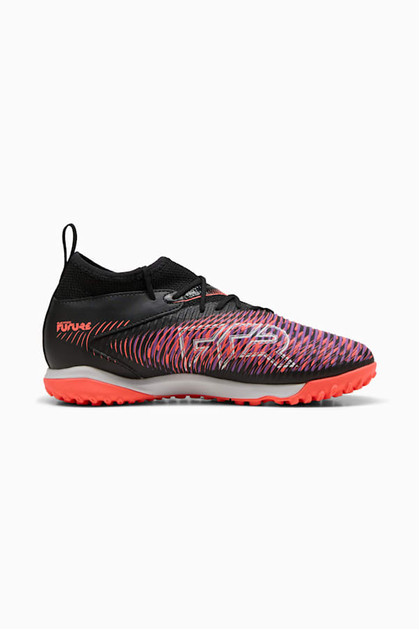FUTURE 8 MATCH TT Mid Football Boots Youth, PUMA Black-PUMA White-Glowing Red, extralarge