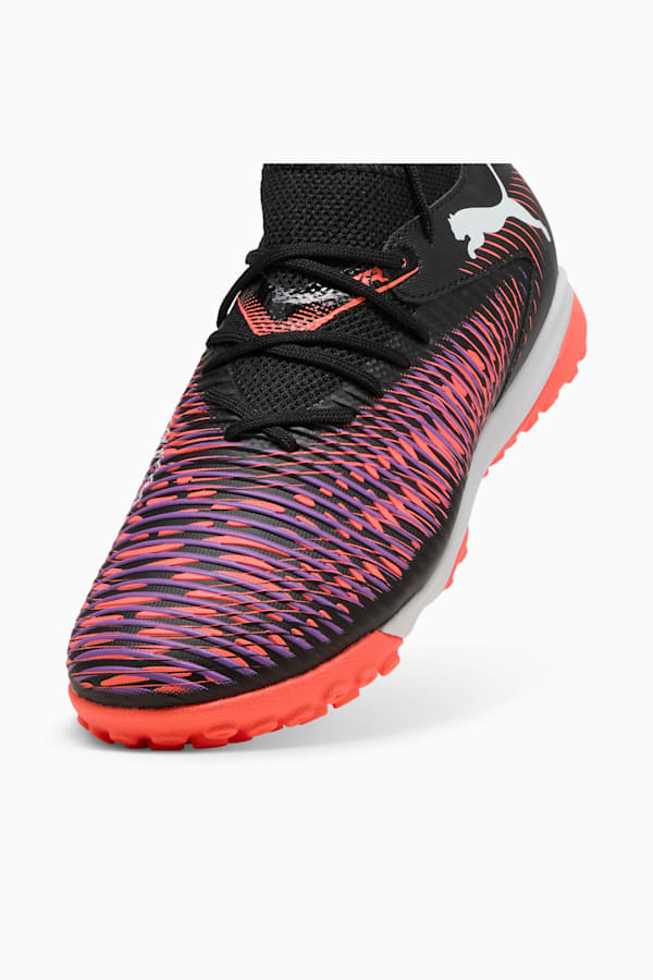 FUTURE 8 MATCH TT Mid Football Boots Youth, PUMA Black-PUMA White-Glowing Red, extralarge