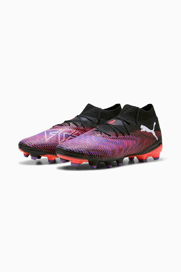 FUTURE 8 PRO FG/AG Football Boots Women, PUMA Black-PUMA White-Glowing Red, extralarge