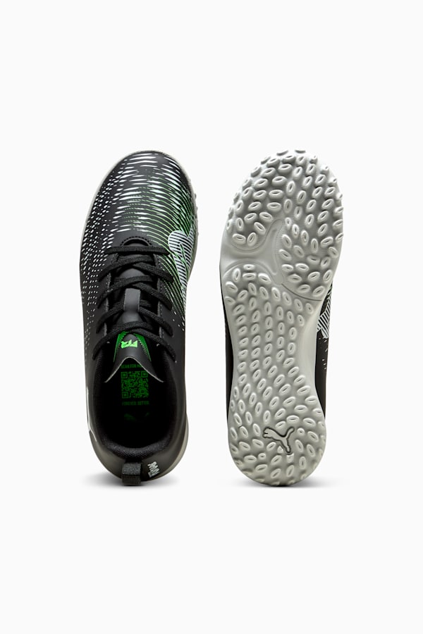 FUTURE 8 PLAY TT Football Boots Youth, PUMA Black-Cool Light Gray-Fluo Green, extralarge
