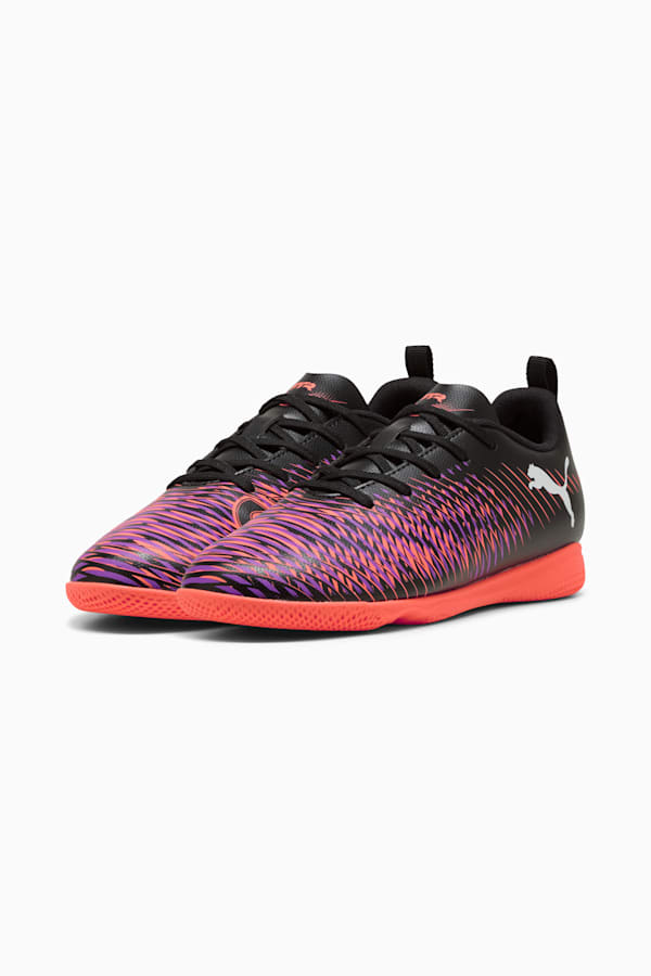 FUTURE 8 PLAY IT Futsal Boots Youth, PUMA Black-PUMA White-Glowing Red, extralarge
