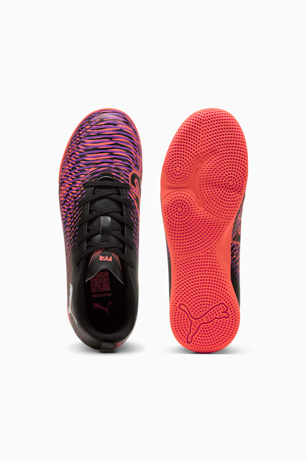 FUTURE 8 PLAY IT Futsal Boots Youth, PUMA Black-PUMA White-Glowing Red, extralarge