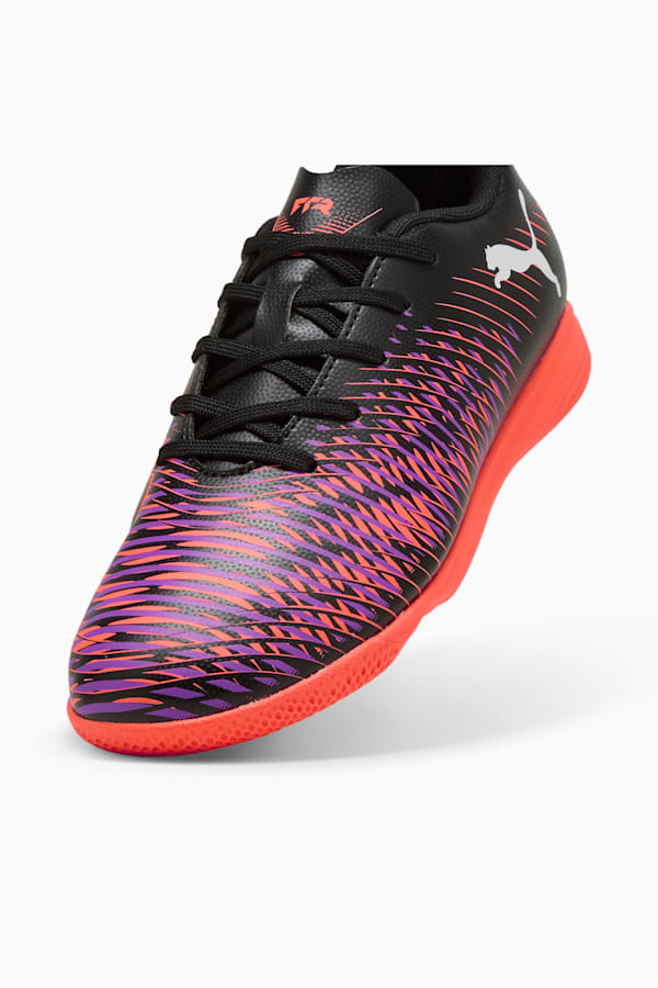 FUTURE 8 PLAY IT Futsal Boots Youth, PUMA Black-PUMA White-Glowing Red, extralarge