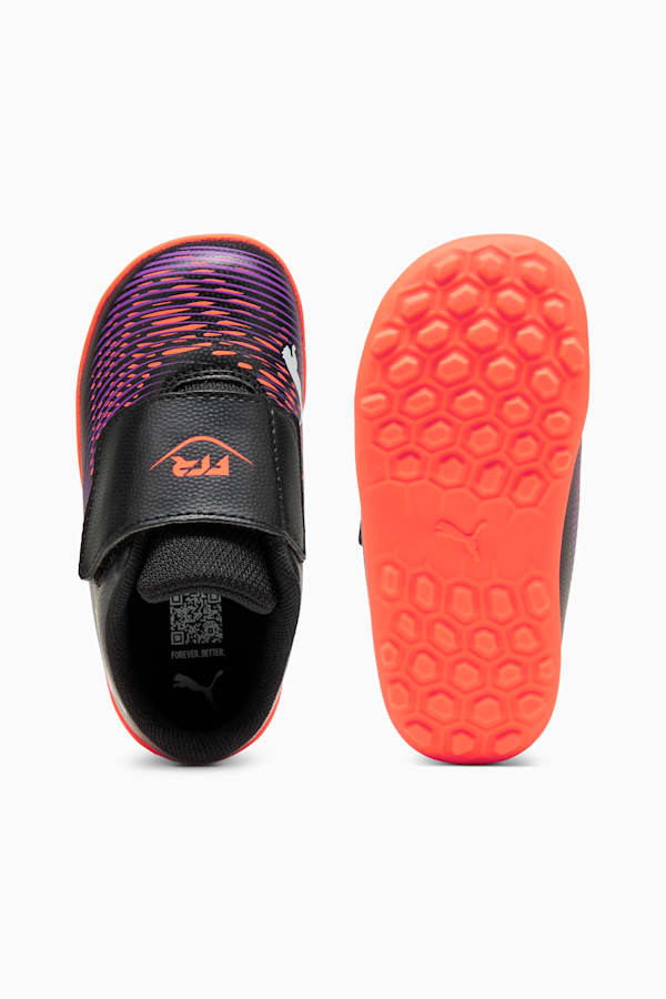 FUTURE 8 PLAY TT V Football Boots Kids, PUMA Black-PUMA White-Glowing Red, extralarge