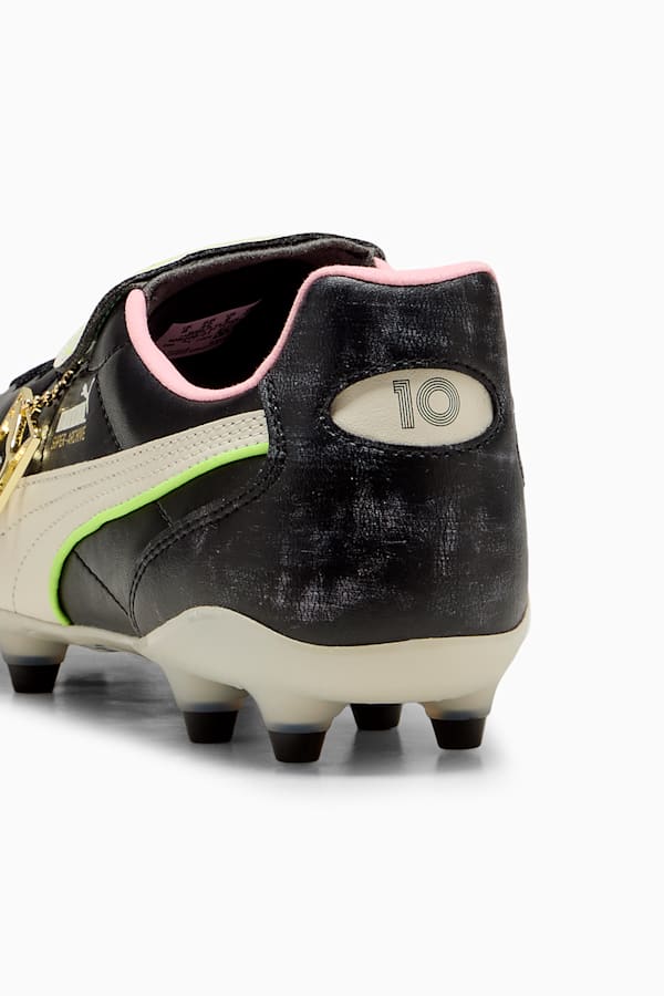 KING TOP x MUNDIAL FG/AG Football Boots Unisex, PUMA Black-PUMA White-Poison Pink, extralarge-GBR