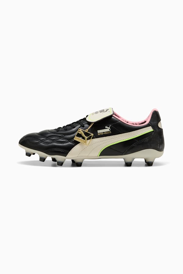 KING TOP x MUNDIAL FG/AG Football Boots Unisex, PUMA Black-PUMA White-Poison Pink, extralarge-GBR