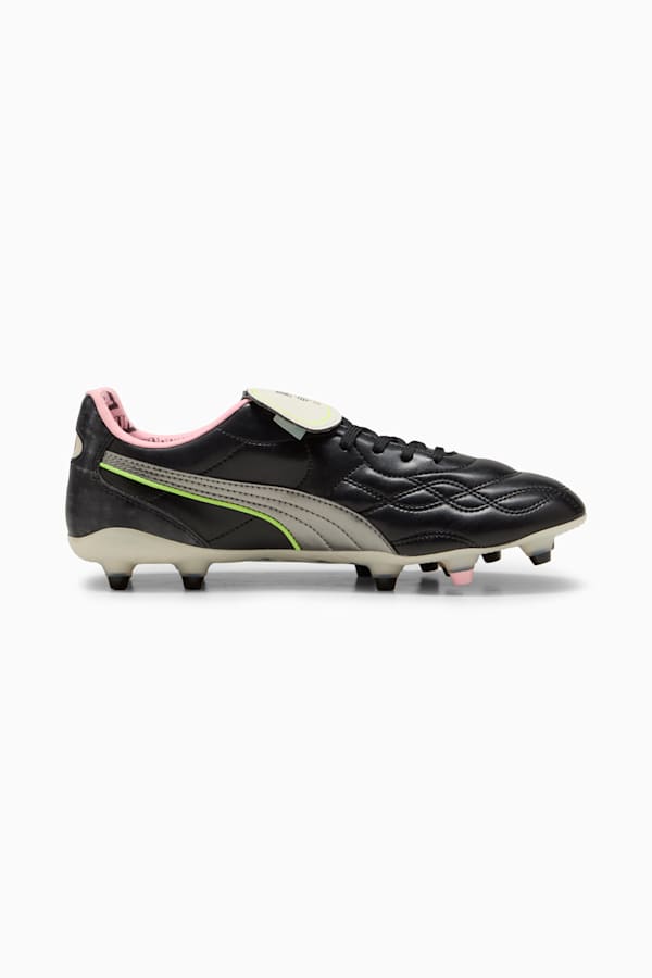KING TOP x MUNDIAL FG/AG Football Boots Unisex, PUMA Black-PUMA White-Poison Pink, extralarge-GBR