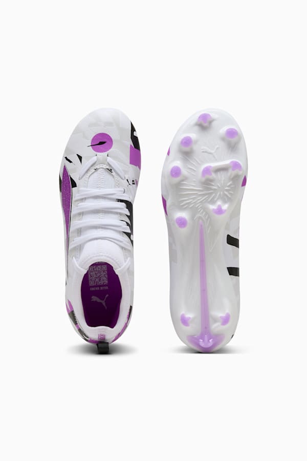 ULTRA 5 MATCH FOREVER FG/AG Football Boots Youth, PUMA White-Pure Magenta-Feather Gray-PUMA Black, extralarge-GBR