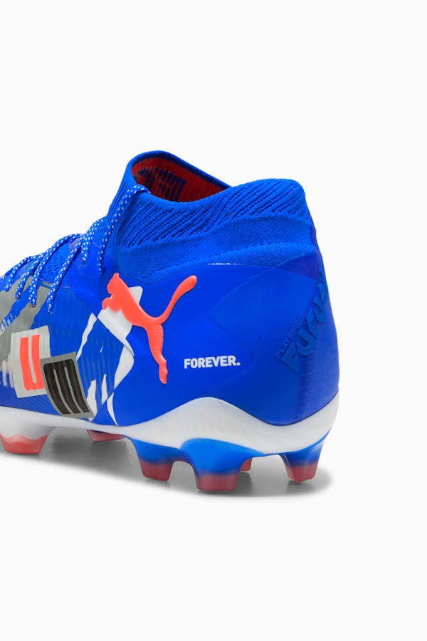 FUTURE 8 ULTIMATE FOREVER FG Football Boots Unisex, PUMA White-Ultra Blue-Feather Gray-PUMA Black-Glowing Red, extralarge-GBR