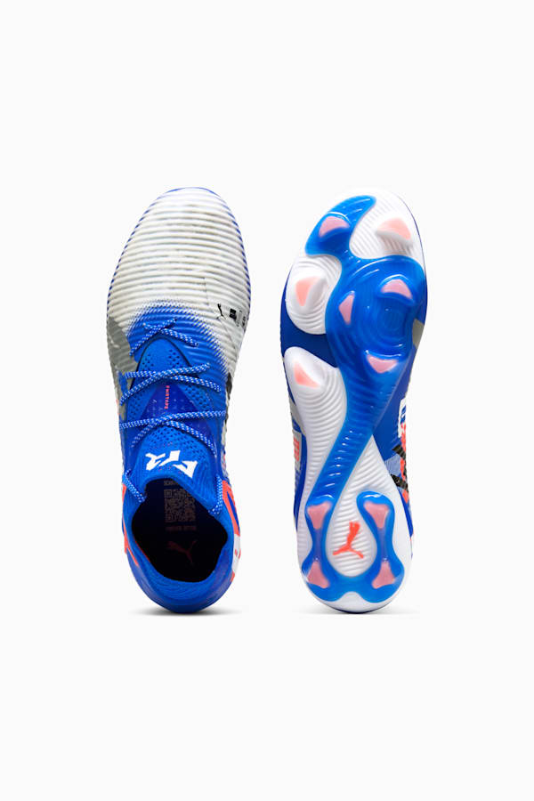 FUTURE 8 ULTIMATE FOREVER FG Football Boots Unisex, PUMA White-Ultra Blue-Feather Gray-PUMA Black-Glowing Red, extralarge-GBR