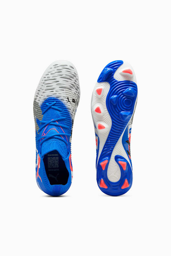 FUTURE 8 MATCH FOREVER FG/AG Football Boots Unisex, PUMA White-Ultra Blue-Feather Gray-PUMA Black-Glowing Red, extralarge-GBR