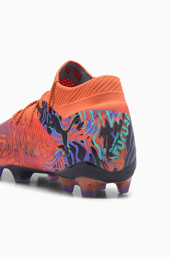 FUTURE 8 ULTIMATE CREATIVITY FG Football Boots Unisex, Orange Poppy-Dark Amethyst-Electric Peppermint-PUMA Black, extralarge