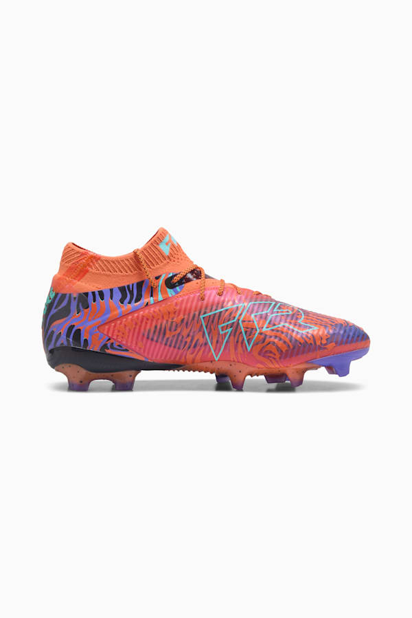 FUTURE 8 ULTIMATE CREATIVITY FG Football Boots Unisex, Orange Poppy-Dark Amethyst-Electric Peppermint-PUMA Black, extralarge
