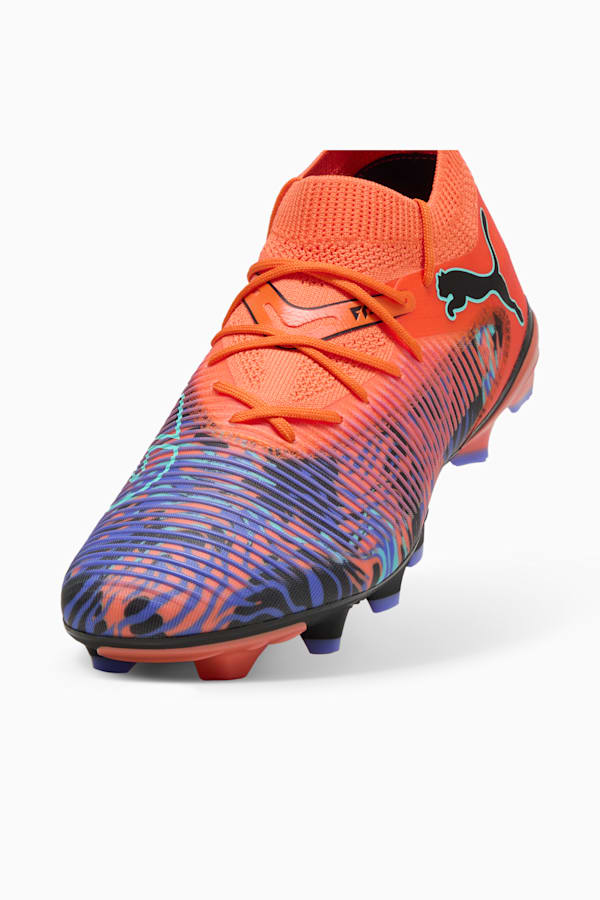 FUTURE 8 MATCH CREATIVITY FG/AG Football Boots Unisex, Orange Poppy-PUMA Black-Dark Amethyst-Electric Peppermint, extralarge-GBR